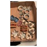 (3) Glass Davis Marble Stands & Others, Plus