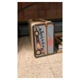 Vintge Suitcase With Painted Dragster Artwork