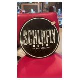 Round Metal Schlafly Beer Sign