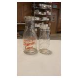 Paris IL & Danville IL glass Dairy Containers