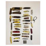 Approx. 30+ Pocket Knives incl Case +