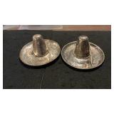 (2) Signed Maciel Sterling Sombrero Trinket Dishes