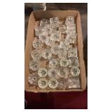 (1) Flat Glass Salt Cellars & (1) Flat Misc. Bells