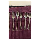 Set Of 1847 Rogers Bros Ancestral Pattern Flatware