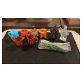 Collection Of Vintage Art Glass Toothpick Holders
