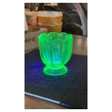 Uranium Glass Nestor Pattern Spooner
