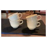 (4) Fiesta Cream Color Coffee Cups