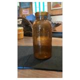 Lightning Amber Glass Half Gal.? Canning Jar