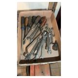 Flat Full Of Misc. Wrenches & Screwdrivers