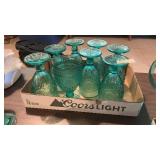 (8) Pioneer Woman Adeline Pattern Footed Goblets
