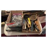 Misc. Flats Of Kitchen Knives, Utensils, Flatware