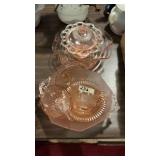 Large Lot of Pink Depression Glassware