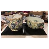 (2) Pieces Of Porcelain Decorator China Pieces