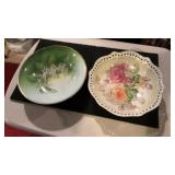 Large Stack of Vintage Painted Vegetable Bowls