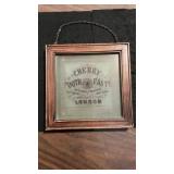 Cherry Toothpaste London Glass Framed Advertising