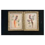 (2) Vintage Mexican Folk Art Feathercraft Pics.