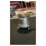 Small Footed Marked Sterling Toothpick Holder