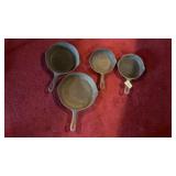 (4) Cast Iron Skillets