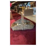 Antique Splint Oak Gathering Basket, Plus