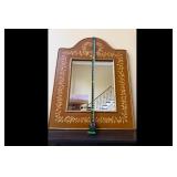 Arched Wall Mirror Gold Floral Fleur-de-Lis