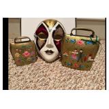 Mixed lot Venetian Mask Painted Cowbells