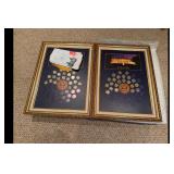 Lot 2 Framed US Presidential Dollar Displays