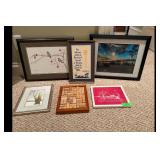 Mixed lot of 6 Framed Art Cork Display