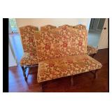 Mixed lot Floral Damask Dining Chairs Settees