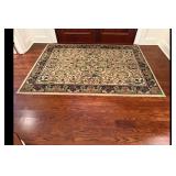 Floral Scroll Pattern Area Rug
