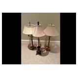 Mixed lot of 3 Traditional Table Lamps Mixed...