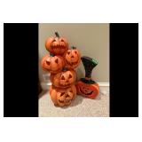 Mixed lot Halloween JackoLantern Witch Hat Decor