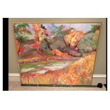 Wente Original Framed Autumn Landscape Painting