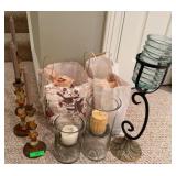Mixed lot of assorted candle holders