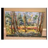 Angelica Weathers Framed Forest Landscape Painting
