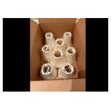 Lot of 8 Silk Bell Lamp Shades Cream New CHS 109S