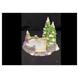 Christmas Hand Painted Ice Skating Figurine
