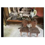 Mixed Lot Rustic Chairs Farmhouse Decor