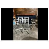 Mixed lot 6 Contemporary Design aluminum chairs...
