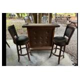 Mixed lot Portable Bar Cabinet 2 Stools