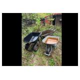 Mixed lot of 3 Used Garden Wheelbarrows