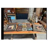 Mixed lot of Rustic Art Tiles Metal Sculpture