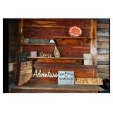 Mixed lot of Man Cave Rustic Decor Signs Clock