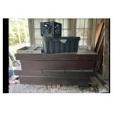 Mixed lot of Storage Bins Totes  Sawhorse