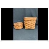 Mixed lot of Longaberger basket and coaster