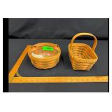Mixed lot of Longaberger 2 baskets round square
