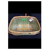 Longaberger Green Weave Basket Protector