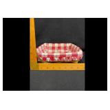 Longaberger Basket Protector Red White Liner