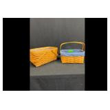 Mixed lot of 2 Longaberger Baskets Liners...