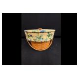 Longaberger Basket Yellow with Lid Liner