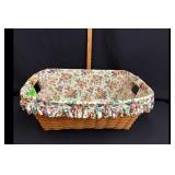 Longaberger Woven Basket Floral Liner